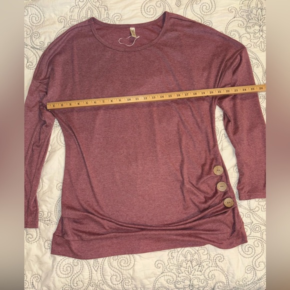 Yincro 2X long sleeve cozy sweater pink/mauve color - Picture 6 of 9